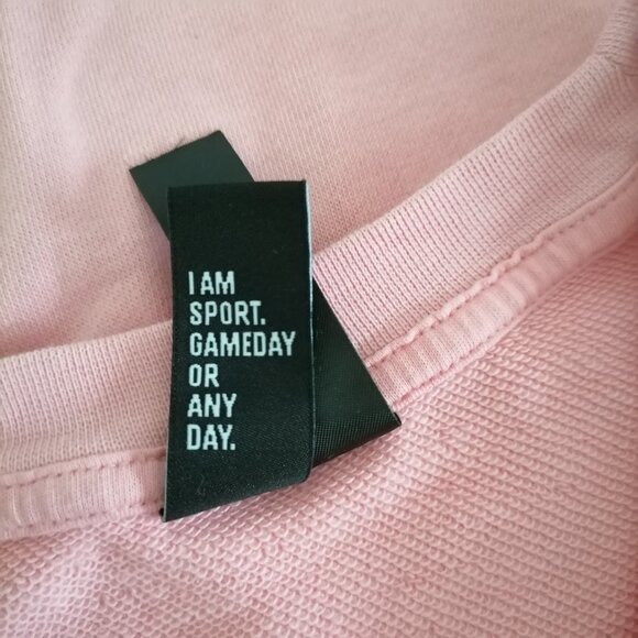 Adidas Womens Bright Pink Crew Neck Long Sleeve Pullover Sweatshirt Size Large - Picture 7 of 10